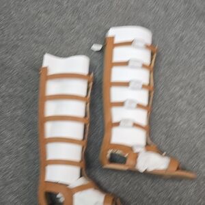 Kids Tan Gladiator Boots
